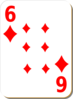 Six Of Diamonds Clip Art